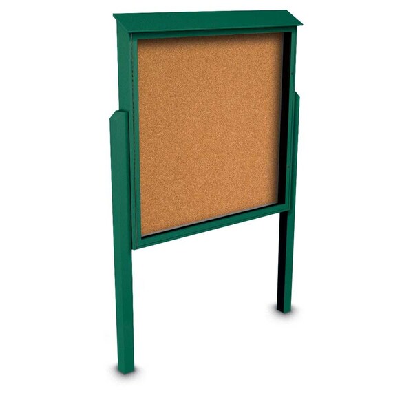 Sliding Door Indoor Enclosed Corkboard, 4